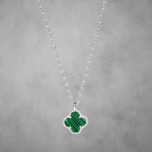 Srebrna Lucky Clover Ogrlica